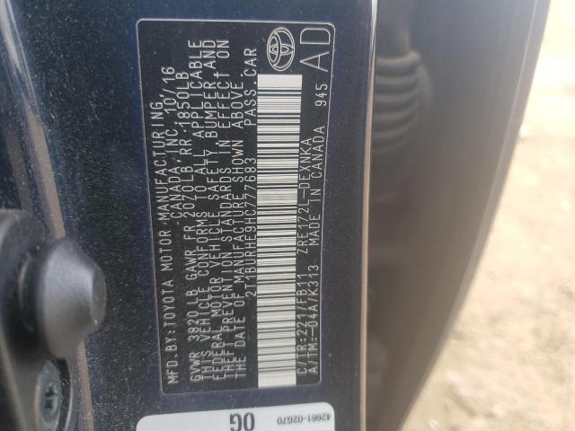 2017 TOYOTA COROLLA L - 2T1BURHE9HC777683