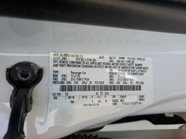 VIN 1FADP3F22FL375621 2015 Ford Focus, SE no.12