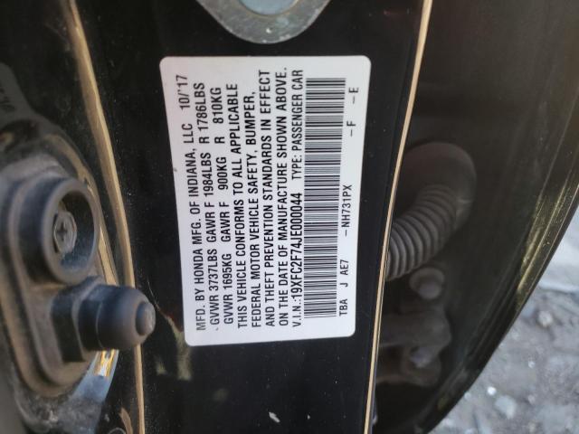2018 HONDA CIVIC EX - 19XFC2F74JE000044