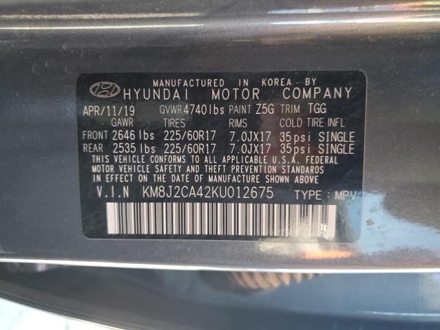 2019 HYUNDAI TUCSON SE - KM8J2CA42KU012675