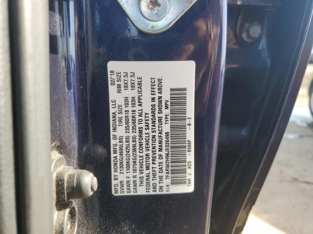 2018 HONDA CR-V TOURI - 7FARW2H96JE026498