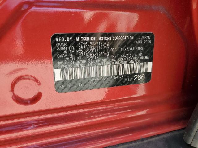 2018 MITSUBISHI OUTLANDER - JA4AD3A37JZ054678