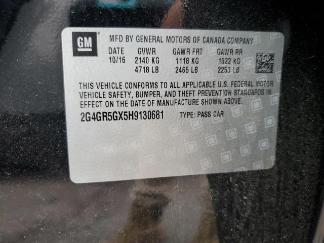 2017 BUICK REGAL PREM 2G4GR5GX5H9130681