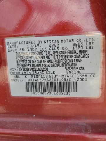 2020 NISSAN VERSA SV - 3N1CN8EVXLL835230