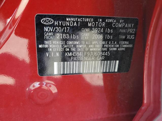 VIN KMHD84LF9JU608445 2018 Hyundai Elantra, Sel no.13