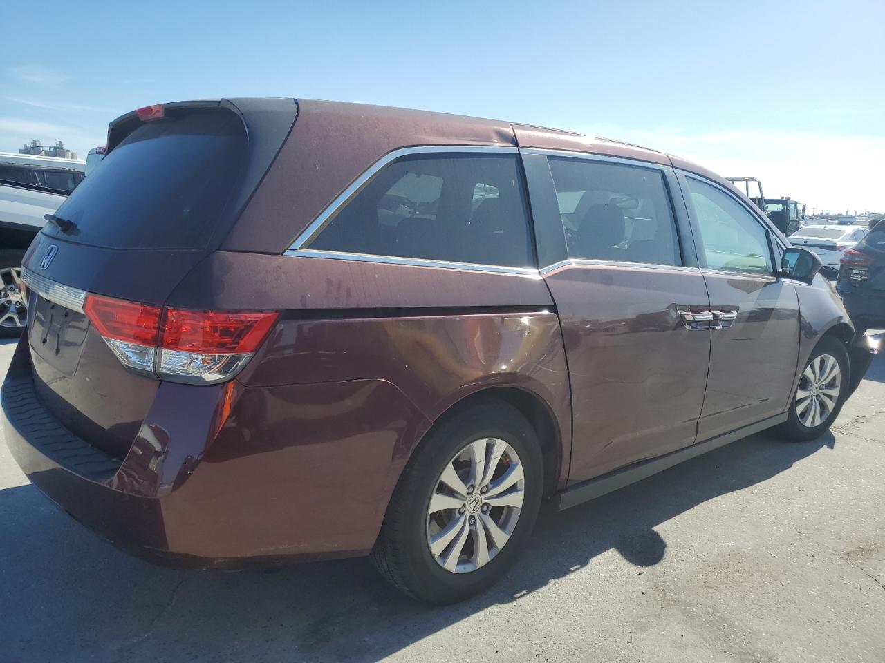 HONDA ODYSSEY EX 2016 red  gas 5FNRL5H64GB065661 photo #4