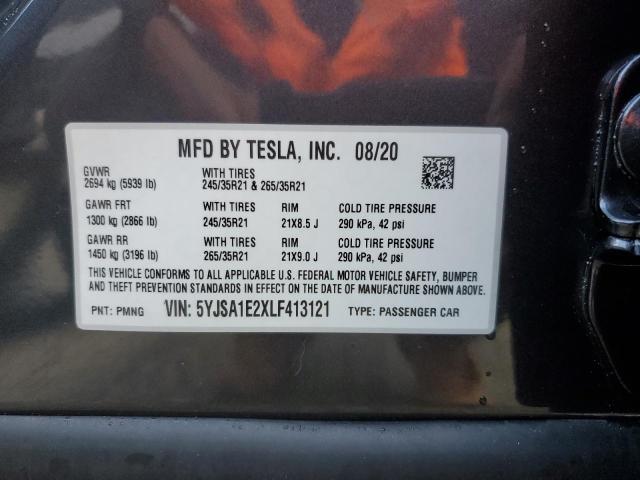 VIN 5YJSA1E2XLF413121 2020 Tesla MODEL S no.13