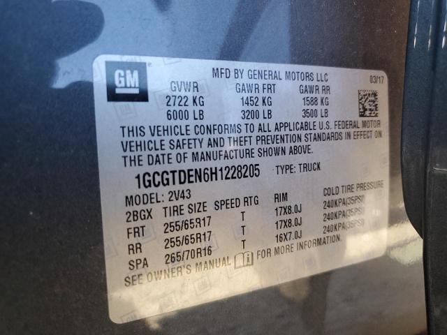 2017 CHEVROLET COLORADO Z - 1GCGTDEN6H1228205