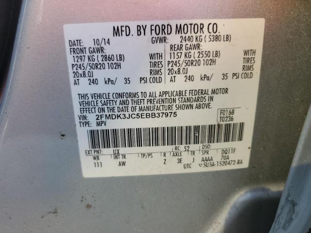 VIN 2FMDK3JC5EBB37975 2014 Ford Edge, Sel no.14