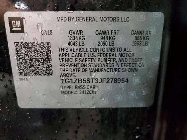 2018 CHEVROLET MALIBU LS - 1G1ZB5ST3JF278954