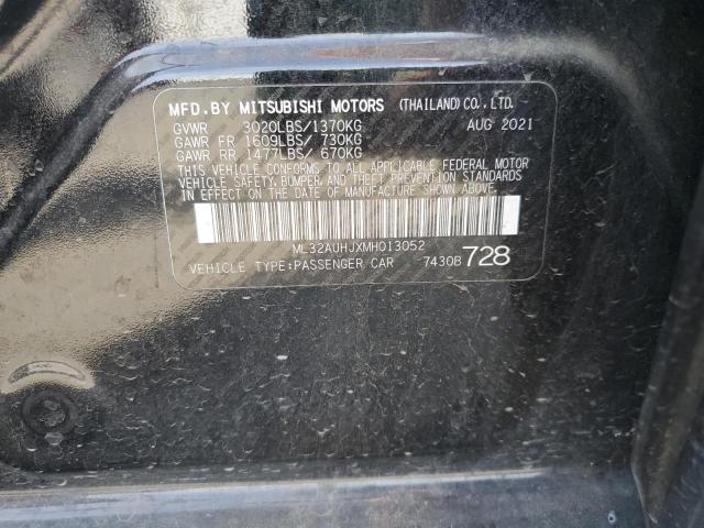 VIN ML32AUHJXMH013052 2021 Mitsubishi Mirage, ES no.13