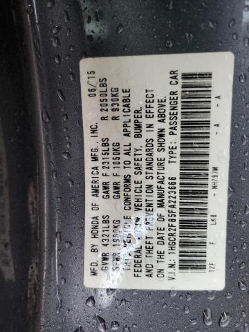 VIN 1HGCR2F85FA223666 2015 Honda Accord, Exl no.12