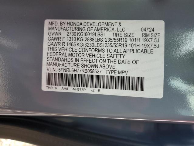 2024 HONDA ODYSSEY SP 5FNRL6H77RB058527