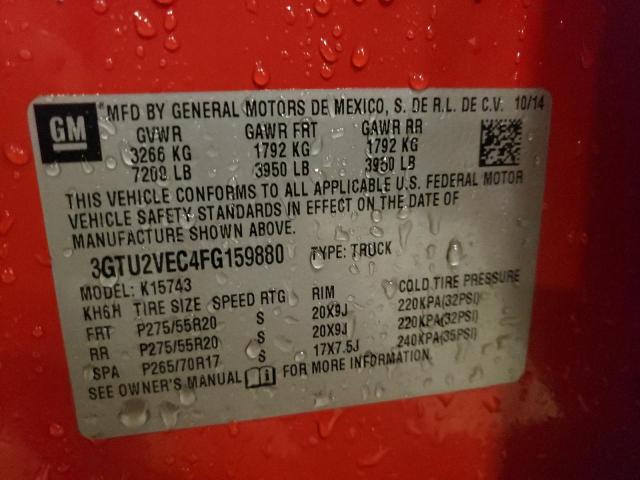 2015 GMC 1500 - 3GTU2VEC4FG159880