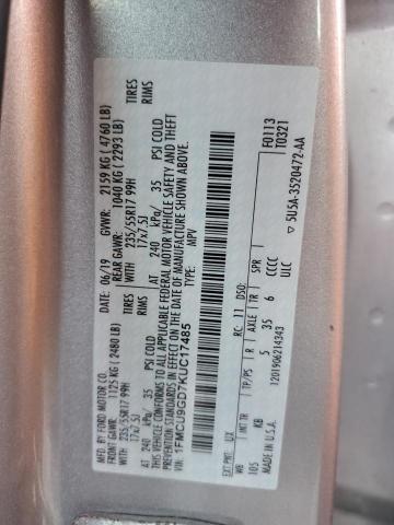 2019 FORD ESCAPE SE - 1FMCU9GD7KUC17485