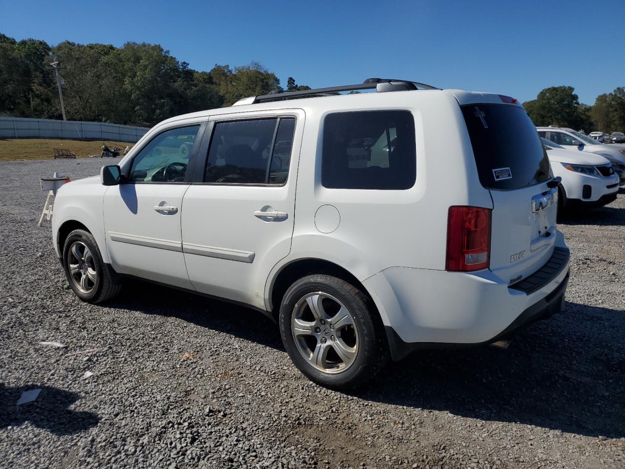 HONDA PILOT EXL 2013 white  gas 5FNYF4H6XDB047500 photo #3