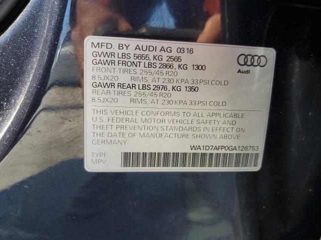 VIN WA1D7AFP0GA126753 2016 Audi Q5, Premium Plus S-... no.13