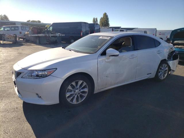 LEXUS ES 300H 2014 white  hybrid engine JTHBW1GGXE2066288 photo #1