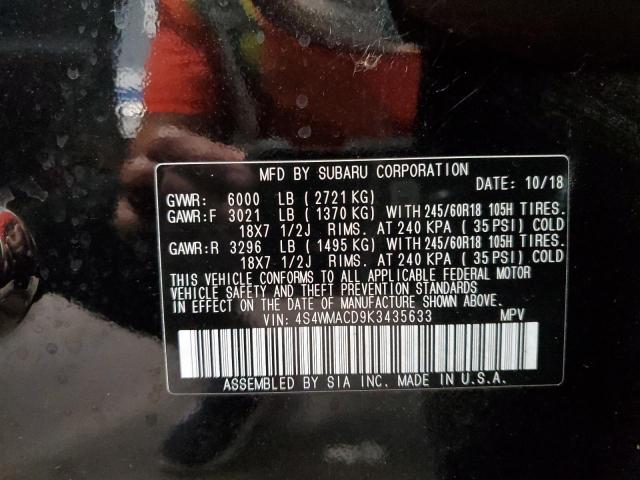 2019 SUBARU ASCENT PRE - 4S4WMACD9K3435633