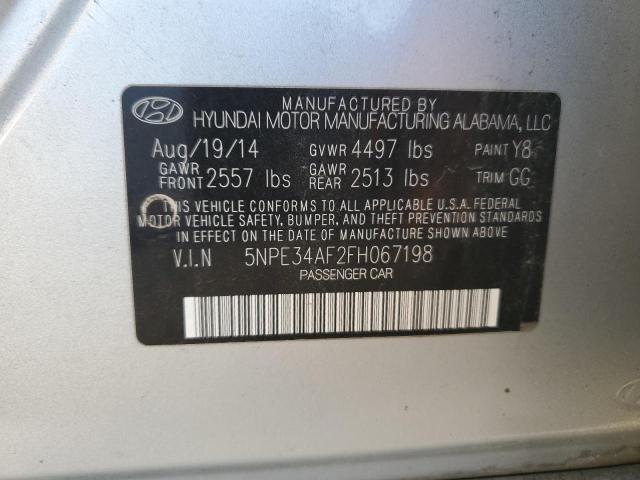 2015 HYUNDAI SONATA SPO - 5NPE34AF2FH067198