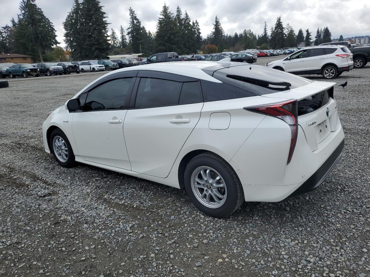 TOYOTA PRIUS 2018 white  hybrid engine JTDKBRFU4J3059070 photo #3