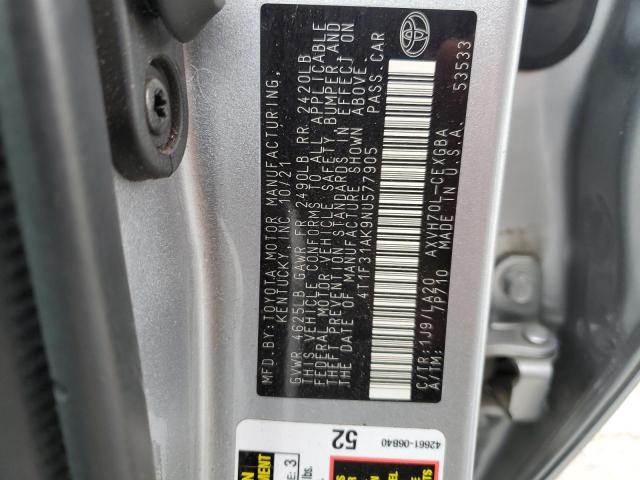 VIN 4T1F31AK9NU577905 2022 TOYOTA CAMRY no.12