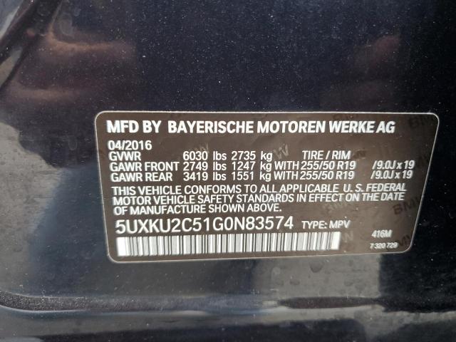 VIN 5UXKU2C51G0N83574 2016 BMW X6 no.13