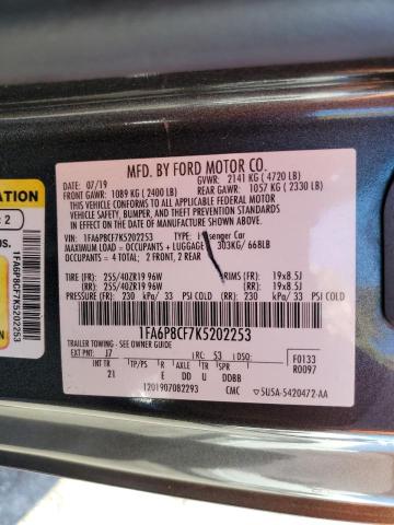 2019 FORD MUSTANG GT - 1FA6P8CF7K5202253