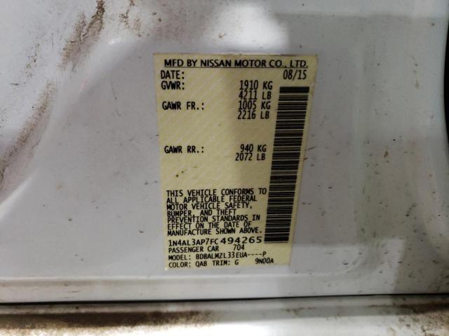 2015 NISSAN ALTIMA 2.5 - 1N4AL3AP7FC494265