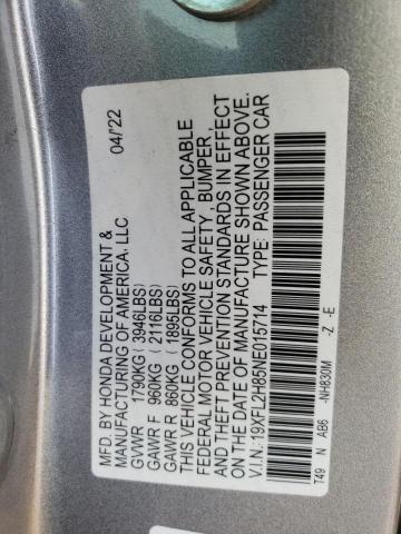 2022 HONDA CIVIC SPOR - 19XFL2H85NE015714