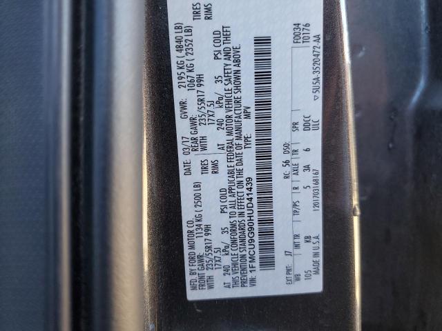 VIN 1FMCU9G90HUD41439 2017 Ford Escape, SE no.13