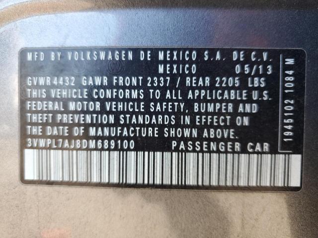 VIN 3VWPL7AJ8DM689100 2013 Volkswagen Jetta, Tdi no.13