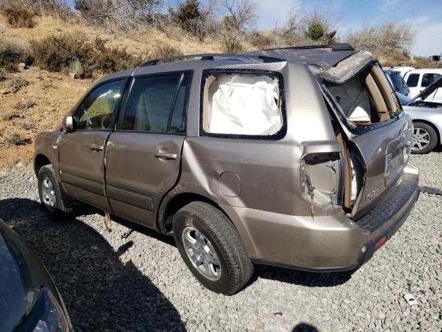 HONDA PILOT EXL 2007 beige  gas 2HKYF18577H517896 photo #3