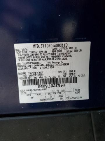 2016 FORD TAURUS POL - 1FAHP2L85GG126647