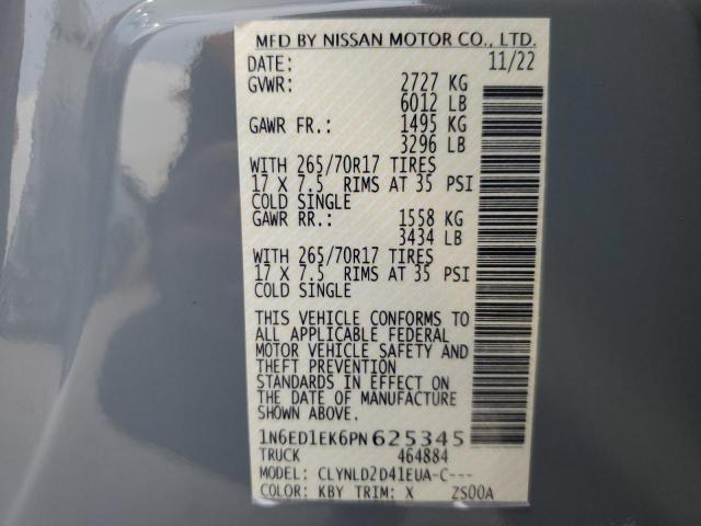 2023 NISSAN FRONTIER S - 1N6ED1EK6PN625345