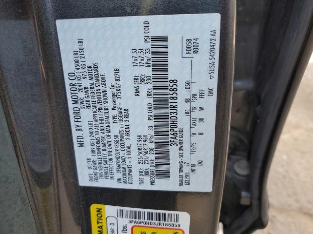 VIN 3FA6P0HD3JR185858 2018 Ford Fusion, SE no.12