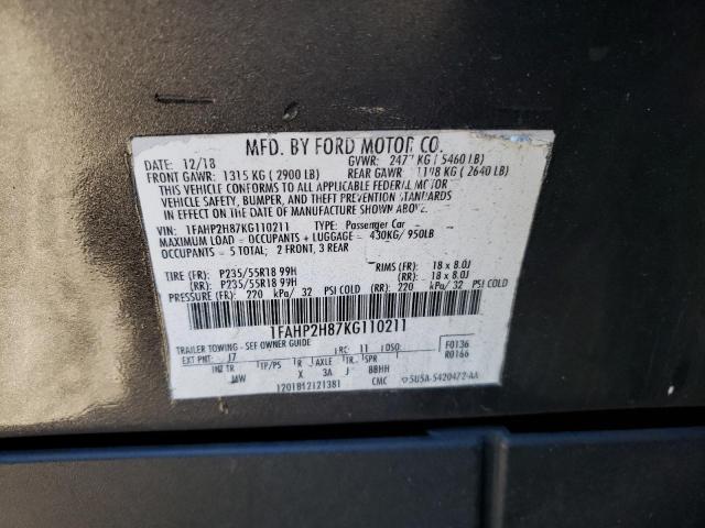 2019 FORD TAURUS SEL - 1FAHP2H87KG110211