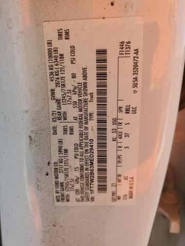 2021 FORD F250 SUPER - 1FT7W2B63MED29410