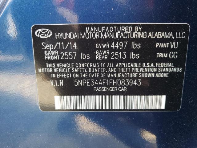 2015 HYUNDAI SONATA SPO - 5NPE34AF1FH083943