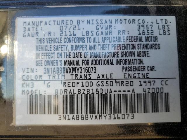 2021 NISSAN SENTRA S - 3N1AB8BVXMY316073