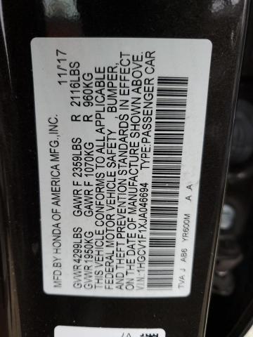 VIN 1HGCV1F1XJA046694 2018 Honda Accord, LX no.13