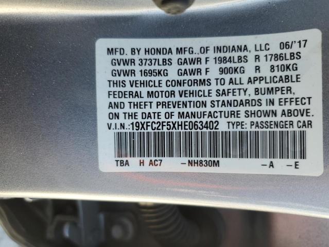 2017 HONDA CIVIC 19XFC2F5XHE063402