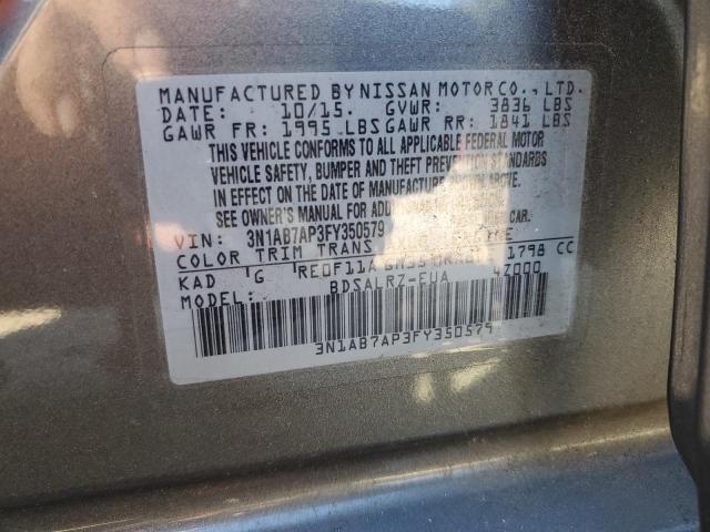2015 NISSAN SENTRA S - 3N1AB7AP3FY350579