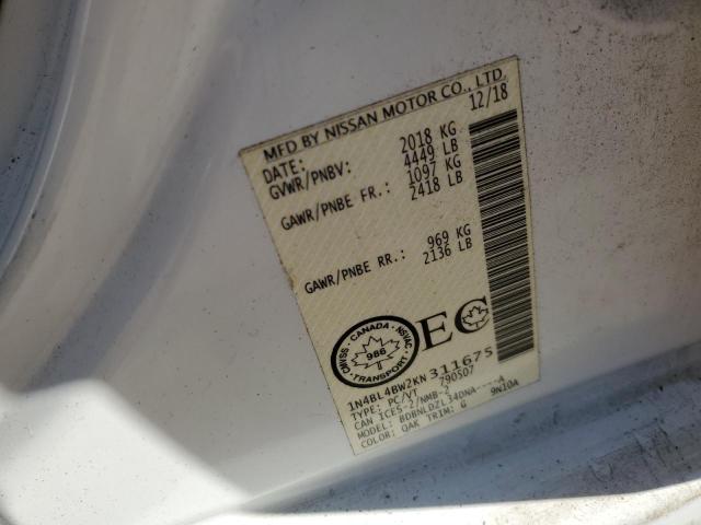 2019 NISSAN ALTIMA S - 1N4BL4BW2KN311675