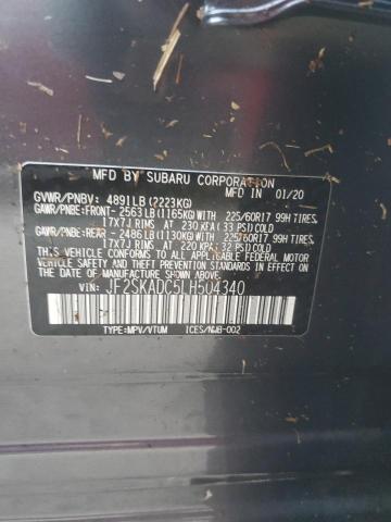 2020 SUBARU FORESTER JF2SKADC5LH504340