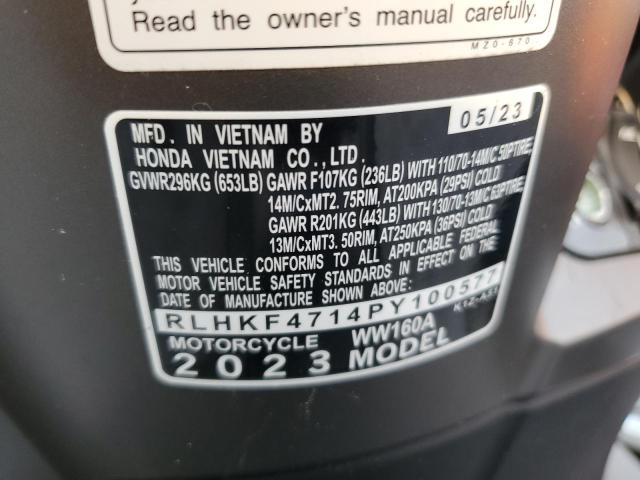 2023 HONDA WW150 A RLHKF4714PY100577