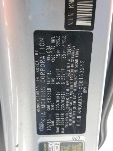 2016 KIA SEDONA LX - KNDMB5C1XG6163243