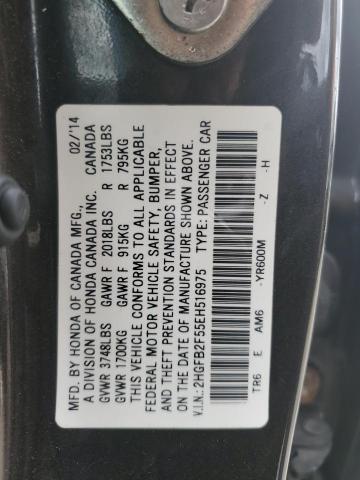 VIN 2HGFB2F55EH516975 2014 Honda Civic, LX no.13