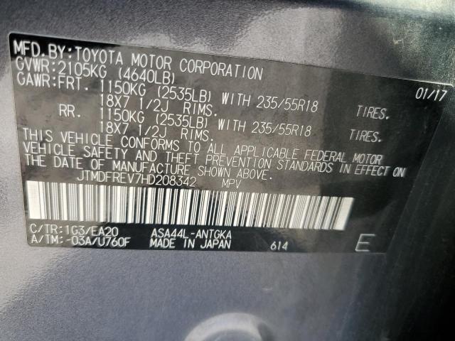 2017 TOYOTA RAV4 LIMIT - JTMDFREV7HD208342