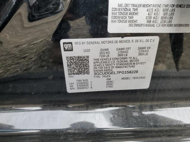 VIN 3GCUDGEL7PG158228 2023 CHEVROLET ALL MODELS no.12